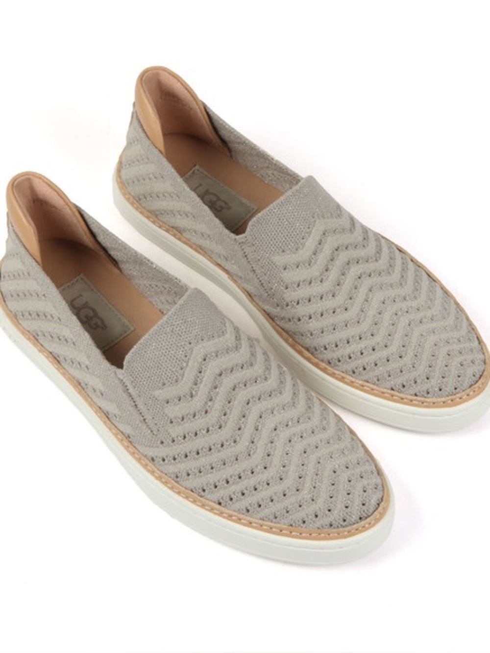 UGGS SAMMY CHEVRON METALLIC SLIP ON SHOES